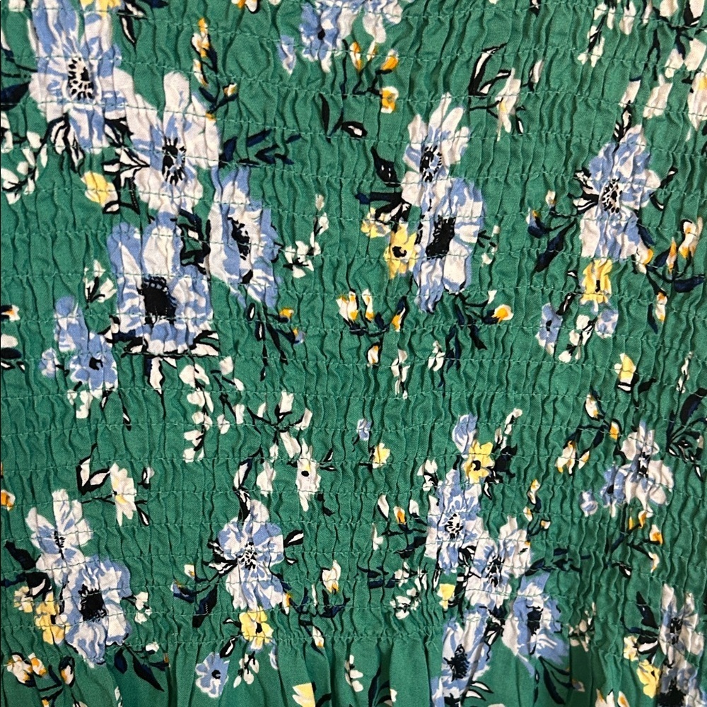 Croft & Barrow Green Floral Midi Dress Size Medium - Picture 3 of 4